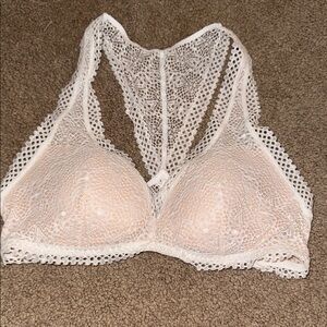 Victoria's Secret Lace Halter Bralette - White